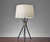 Black Metal Tripod Leg With Antique Brass Accent Table Lamp