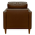 Sunset Trading Prelude 32" Wide Top Grain Leather Armchair | Chestnut Brown | Mid Century Modern Accent Chair | Small Space Living Room Furniture