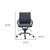 Blue and Silver Adjustable Swivel Faux Leather Rolling Conference Office Chair