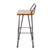 Set of Two 30" Brown and Natural Solid Wood Low Back Outdoor Bar Height Chairs