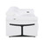 73" White and Black Italian Leather Power Reclining Loveseat