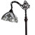 Homeroots Lighting 62" Brown Traditional Shaped Floor Lamp, White Stained Glass Bowl Shade