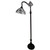 Homeroots Lighting 62" Brown Traditional Shaped Floor Lamp, White Stained Glass Bowl Shade