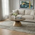 36" Brass Aluminum Round Solid Coffee Table