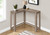 36" Taupe Wood Corner Frame Console Table