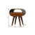 21" Chestnut Solid Wood Oval One Drawer Nightstand