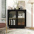 31" Black Wood Accent Cabinet With Two Doors