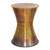20" Antiqued Brass Metal Round End Table