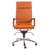 Amber and Silver Adjustable Swivel Faux Leather Rolling Executive Office Chair