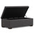 48" Walnut and Slate Gray Upholstery Storage Ottoman