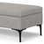 48" Black and Cloud Upholstery Storage Ottoman