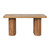 35" Brown Solid Wood Storage Bench With Cabinet