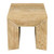 20" Natural Distressed Solid Wood Square Sled End Table
