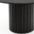 52" Black Solid Wood Pedestal Base Round Top Dining Table