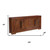 102" Dark Brown Solid Wood Carved Geometric Sideboard With Four Doors