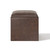 17" Brown Upholstery Storage Ottoman