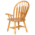 Sunset Trading Oak Selections Comfort Back Windsor Dining Chair with Arms | Light Oak Solid Wood | Fully Assembled Armchair