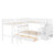 White Twin Over Full Solid Wood Bunk Bed With Stairs And Drawers And Storage