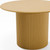 46" Natural Solid Wood Pedestal Base Round Top Dining Table