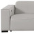 110" Light Gray Top Grain Leather Reclining Metal USB Sofa