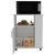 Kitchen Service Cart, Three Side  Shelves, Two Interior Shelves