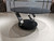 32" Black Ceramic Tile And Metal Round Coffee Table