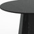 52" Black Solid Wood Pedestal Base Round Top Dining Table