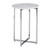 24" White Metal Round End Table And Trunk Storage