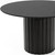 52" Black Solid Wood Pedestal Base Round Top Dining Table