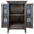 Sunset Trading Cottage Solid Wood Deco Carved Hall Cabinet | Distressed Black/Raftwood Brown Solid Wood | Fully Assembled Cupboard