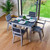 Set of Four Gray Textured Heavy Duty Plastic Outdoor Stacking Arm Chairs