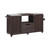 67" Brown Wood Barn Door Rolling Kitchen Island With Storage