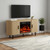 65" White Wood Fireplace Entertainment Center With Fireplace