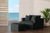 Sunset Trading Newport Slipcovered 44" Wide Ottoman | Performance Fabric Washable Water-Resistant Stain-Proof | Dark Gray