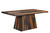 Seven Piece Dark Brown Solid Wood Dining Set with Six Chairs