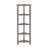 60" Washed Grey Solid Wood Corner Bookcase