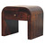 16" Walnut Solid Wood Round One Drawer Nightstand