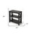 25" Black Two Tier Standard Bookcase