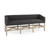 60" Gray and Brown 100% Polyester and Solid Wood Upholstered Bench
