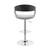 Homeroots Living Room Gray Modern Upholstered and Chrome Base Bar Stool, Gray, Adjustable