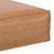 36" Brown Faux Leather Pouf Ottoman