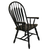 Sunset Trading Black Cherry Selections Comfort Back Windsor Dining Chair with Arms | Antique Black Cherry Distressed Solid Wood | Fully Assembled Armchair