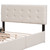 Beige Linen Upholstered Queen Bed Frame With Drawers