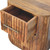 20" Brown Solid Wood Two Drawer Nightstand