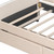 Beige Upholstered Twin Bed Frame With Drawers