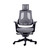 Gray and Black Adjustable Height Swivel Rolling Executive Office Chair