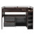 Espresso Platform Wood Full Double Loft Bed with Desk and Shelves