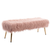 Faux Fur Plush Ottoman Bench