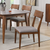 Sunset Trading Mid Century Dining Chair | Padded Performance Fabric Seat | Set of 2
