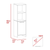 Eiffel Kitchen Pantry, Two External Shelves, Single Door Cabinet